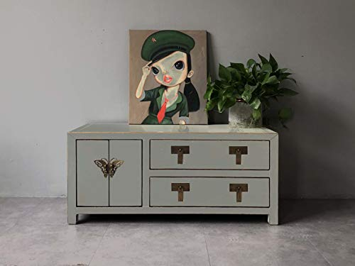 OPIUM OUTLET Meuble Chambre Commode Sideboard Console Buffet chiffonnier Cabinet Armoire de Marriage garderobe Chinois Asiatique Oriental Antique Vintage Shabby-Chic