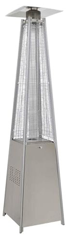 Dellonda Pyramid Gas Patio Heater 13kW for Commercial & Domestic Use, Stainless Steel - DG99