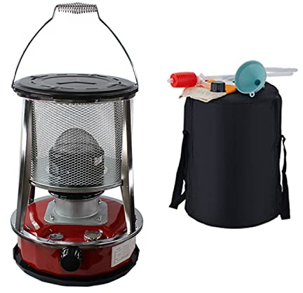 Kerosene Stove Indoor,Portable Petroleum Stove,Mobile Kerosene Heater Without Electricity,Kerosene Stove Burner for Outdoor Camping Tent Cooking,Kerosene Stove Oil Heater With Wick,Red-32×32×46cm
