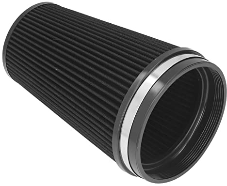 Filtro de Admisión de Aire Cónico Limpiador 150 mm Alto Flujo Universal, Filtro de Aire de Metal y No Tejido Reutilizable, Compatible con la Mayoría de Vehículos de Repuesto y Tuning