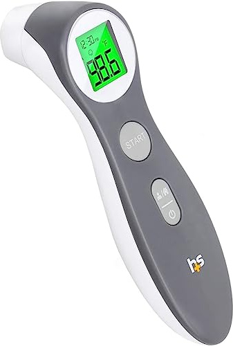 HealthSmart Digital Thermometer for Adults and Children, Forehead Thermometer, Baby Thermometer, Infrared Thermometer, Temperature Gun to Test Objects or Air, FSA & HSA Eligible