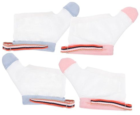 SAFIGLE Daumenschutz Fingerlutsch Korrektor 2 Paar Flexibler Nylon Schutzhandschuh Zum Nägelkauen Stopp Daumenlutschen Bei Kleinkindern Vielseitig Für Spiel Alltag