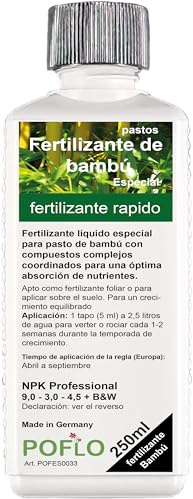 Fertilizante líquido de bambú PREMIUM para bambúes y pastos (250ml)