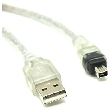 Hwmsza USB Macho a Firewire IEEE 1394 Cable Adaptador ILink Macho de 4 Pines Cable Firewire 1394 Compatible con SO-NY DCR-TRV75E Cable de cámara DV 120cm