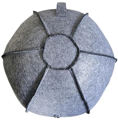Perfeclan Yoga-Ball-Hülle, Sitzbälle-Hülle, tragbar, mit Griff, gefaltete Gymnastikball-Hülle, Pilates-Ball-Hülle für im Heim-Fitnessstudio, Durchmesser 55 cm, Hellgrau