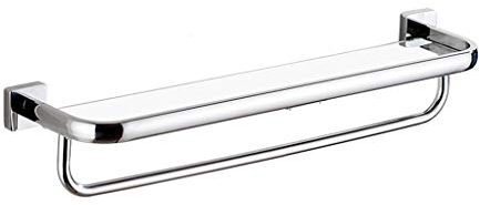 ZGPjubilant Glasregal fürs Badezimmer, 8 mm Dickes gehärtetes Glas, Edelstahl 304, Küchenregal, Frisiertisch, Glasregal, Badezimmerregal aus Glas (Farbe: Stil 1, Größe: 33 cm) (Stil 2, 43 cm)