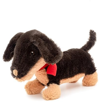Fuzzl Sizzles der Dackel - Interaktives Hundespielzeug mit Quietscher, ideal für kleine und große Hunde, quietschendes Hundespielzeug