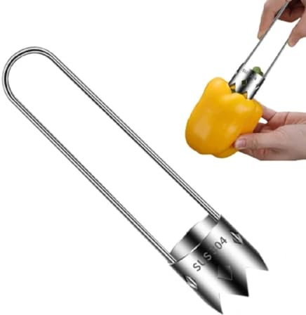 Fruit Corer Tool,Fruit Corer Tool,Fruit and Vegetable Corer Tool,Apple Corer Remover,Pepper Seed Corer Remover,Multi-Function Stainless Corer and Pitter Remover for Apple,Pear,Chili,Cucumber (1PC)