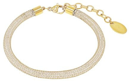 s.Oliver Armband Edelstahl Damen Armschmuck, mit Zirkonia synth., 17+3 cm, Silber, Kommt in Schmuck Geschenk Box, 2038856