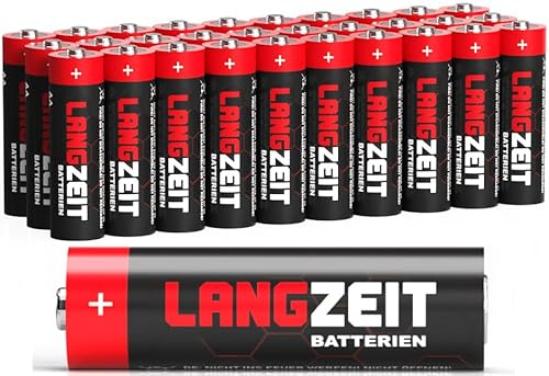 Langzeit Batterien AA 30 Stück Premium Mignon LR6 Alkaline Batterie 1,5V