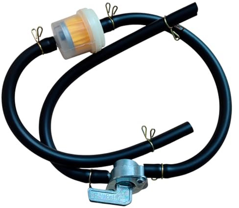 Kit Universal de Combustible para Motores de Gasolina (50cc-150cc) - Grifo, Filtro de Gasolina, Mangueras y Clips - Compatible con Minimoto, Quad, Kart, ATV, Pit Bike