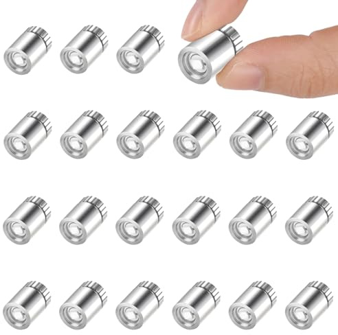 AUAUY 22 st mini LED-lampor, mini LED-batterilampor, små lampor för hantverk, papperslykta, dockhusdekoration, festdekoration, vit