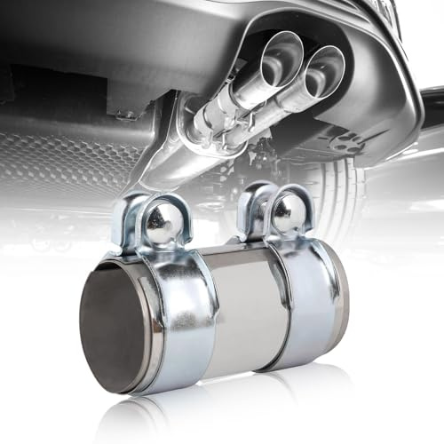 LALAGO Abrazadera de Tubo de Escape Ø65 mm, Abrazadera de Banda de Escape, Conector de Tubo de Escape, Abrazadera Universal con 2 Abrazaderas de Escape (Ø 65mm / L: 125mm)