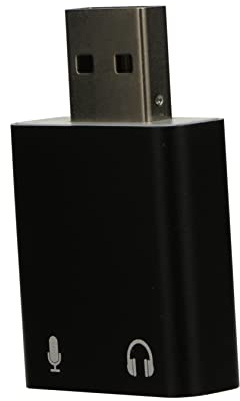 EXCEART Adaptateur Audio USB Externe avec Prises Micro et Casque pour Pc et Ordinateurs Portables