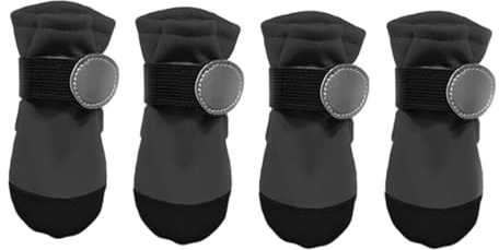 YUNNIAN 4 Stück Hundeschuhe Mit Reflektierenden Weichen Gummisohlen Wasserabweisender Pfotenschutz Für Kleine Rassen Outdoor Aktivitäten Bequeme Hundeschuhe Zum Wandern