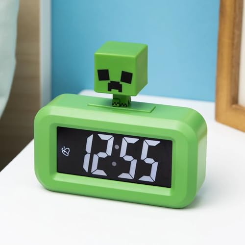 Paladone Väckarklocka för bord och buro creeper minecraft grön original