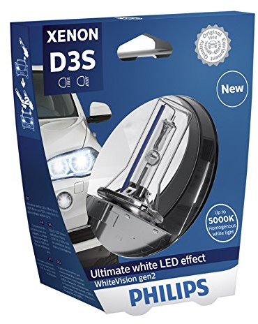 Philips 42403WHV2S1 Xenon-Scheinwerferlampe WhiteVision D3S Gen2, Einzelblister