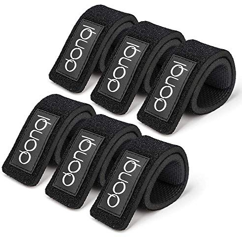 DONQL 6 STK Angelruten Gurte, Angelrute Klettverschluss Riemen einstellbar, Angel Rutenbänder, elastische Angelrute Gürtel Krawatten für Feste Angelruten Gear Strap Spinnrute MeerRute