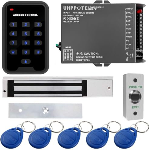 UHPPOTE Tastiera del controllo di accesso della porta della carta di WiFi 125Khz RFID con la serratura magnetica elettrica della forza di 600lbs