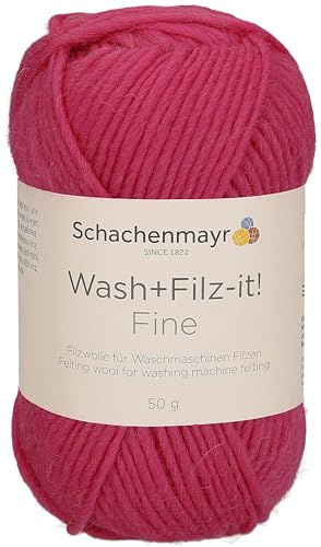 Schachenmayr since 1822 Wash+Filz-it! Fine 50g, 9812944-00111, Farbe:Pink, Handstrickgarne, onesize