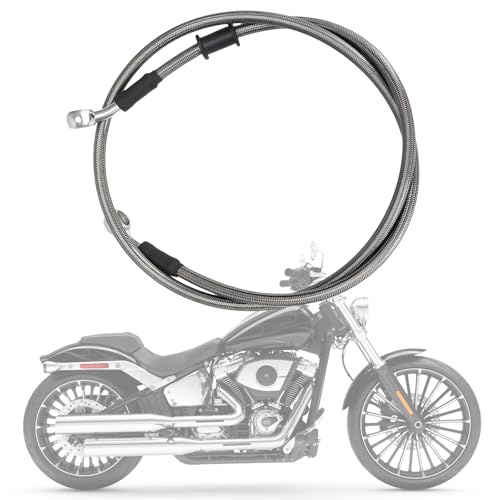 IUVWISN Stahlflex Bremsleitung Motorrad Hydraulic Brake Oil Hose 28 Grad M10 500-2000mm Universal für Pit Dirt Bike Motocross Street Bike ATV (Silber, 800mm)