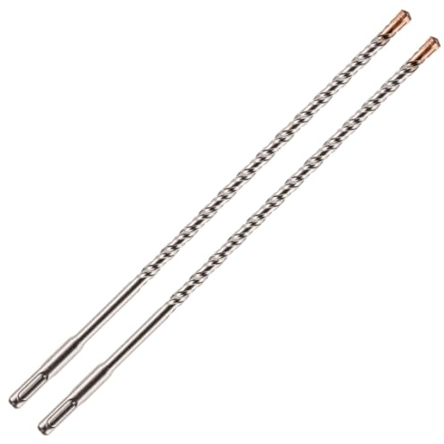 Rennie Tool 2pc 8mm x 310mm Long SDS High Performance Hammer Drill Bit | Cross Tipped Masonry Drill Bit For Brick, Concrete, Stone, Granite. Professional Tungsten Carbide Tipped 8mm SDS Drill Bit