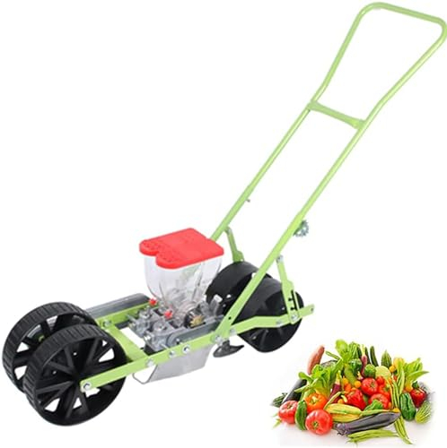 Hand Push Garden Seeder, Manual Vegetable Planter Precision Seeder, The Ditching Depth, Row Spacing and Plant Spacing Can Be Adjusted, for Sweet Corn, Radishes, Leeks, Spinach, Carrots