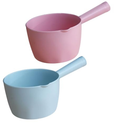 Alipis 2piezas Cucharones De Mango Para Agua y Cocina Cucharones Plásticos Para Baño y Ducha Herramientas Versátiles Para Hogar
