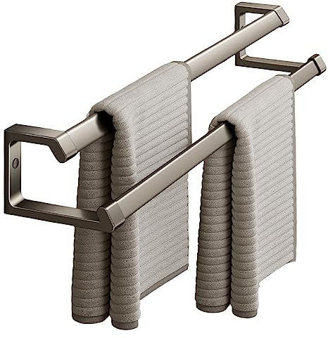DKRAHRJJ Handtuchhalter, Badezimmerhandtuchstange, Doppelte Handtuchstange, An Der Wand Montierter Gästehandtuchhalter Für Badezimmer, Küche, Toilette/80Cm