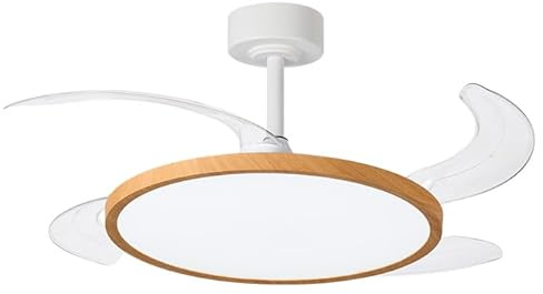 BEL AIR HOME - Ventilador de Techo SLIM con Motor DC, Aspas Desplegables, Luz LED 36W Ajustable 3000K-6500K | Mando a Distancia Incluido (MADERA)