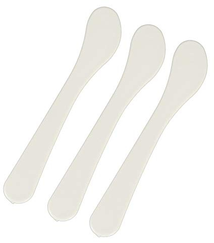 LODDEYEE Juego de 30 espátulas de plástico blanco para mezclar máscaras cosméticas, espátulas, palas de barro, máscara de barro, cepillo aplicador, juego de herramientas de máscara de bricolaje