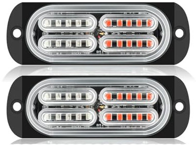 LED Strobo Warning Light Strobo Griglia Stroboscopica Lampeggiante Camion Lampada Ambra Semaforo 12V 24V 20SMD Luce Auto Side Maker Lights