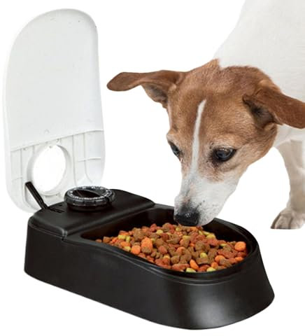 Biniveil Automatischer Katzenfutterautomat,Automatischer Haustierfutterspender - Haustier-Trockenfutterspender | Automatischer Katzenfutterspender, automatischer Futterautomat für Katzen und Hunde,