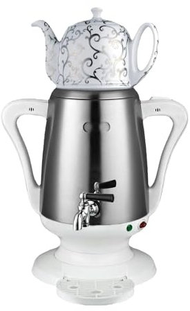 4-liter Electric Kettle,Electric Turkish Tea Maker & Stainless Steel Teapot with Automatic Shut-Off and Boil-Dry Protection for Russian and Turkish Teas black