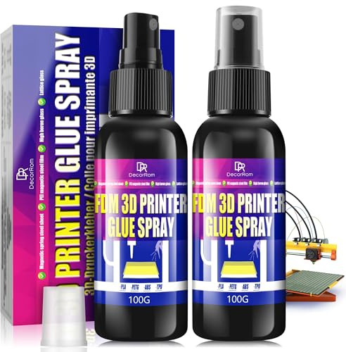 3D Drucker Kleber - 200ml Transparenter Sprühkleber Gel für Perfekte Haftung auf dem 3D Drucker Druckbett - Anti-Verstopfungskappe & Anti-Austrocknung, Geeignet für PLA, ABS, PETG, TPU und Kunststoff