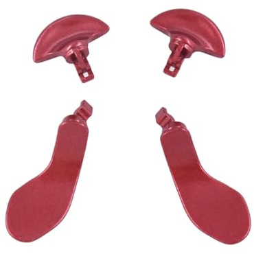 Lot de 4 pagaies de manette Edge pour PS5 DualSense Edge - Bouton arrière en métal pour manette PS5 Edge - Rouge