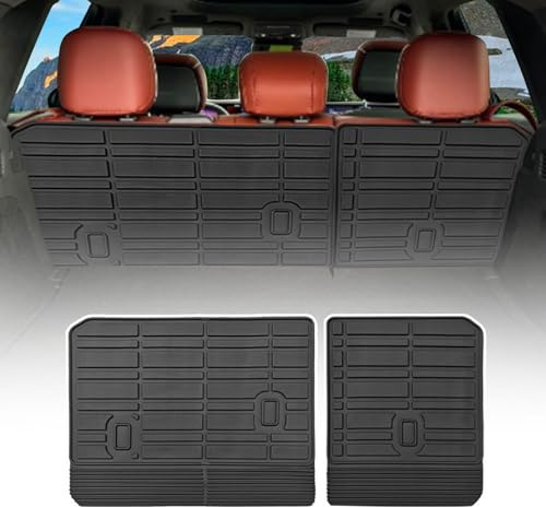 ZQULOYO Backrest Mat for Lincoln Nautilus Accessories 2024-2025 with Hook&Loop Rear Trunk Mat Rear Seat Back Cover Protector All Weather Anti-Slip Split Dog Liner 2 PCS