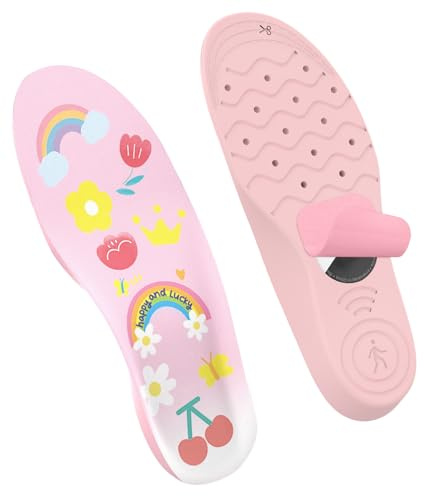 AXFEE Localizzatore Air-tag Solette per Bambini, Antiscivolo, Traspiranti, 195-210MM Solette per Air tag Tracking Devise, Posizionamento, Ammortizzanti con Scomparto Air Tag, per bambini e adulti-Rosa