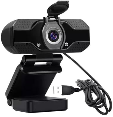 AYJYZHIAG Cámara Web Full HD 1080P, Manual, con Clips universales, Compatible portátiles, Ordenadores de sobremesa y monitores, cámara micrófono