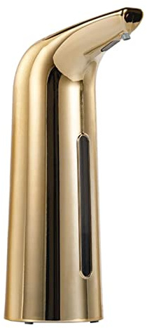 Llazsybz Distributore Automatico di Sapone con Sensore Touchless E Mani Libere Da 400 Ml per Bagno, Cucina, Hotel, Ristorante, Oro