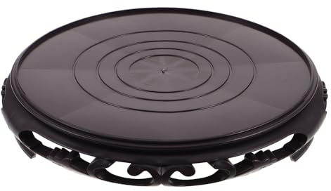 TOBBOMEY Portavaso da Fiori: Base per teiera, Lampada da Tavolo per Acquario - piedistallo per Vaso da Interno in Stile Orientale - 32x32x8 cm per vasi, trofei da Collezione per teiere (caffè)