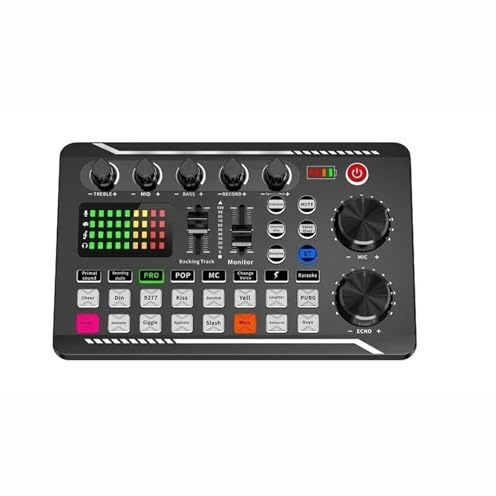 DJ Controller, Live Sound Card And Interface With DJ Mixer Effects And Voice Chanr,Bluetooth Stereo Mixer