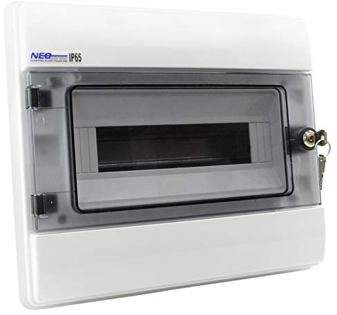 ELEKTRO-PLAST RHp12/Z IP65 Distributore per ambienti umidi, scatola di distribuzione piccola con serratura da incasso, 12 moduli 6020