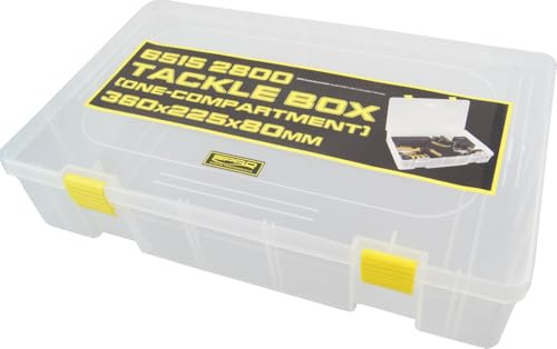 Spro Tackle Box 36x22,5x8cm - Tacklebox für Angelzubehör, Angelbox für Angelzange, Taschenlampe & Zubehör, Angelkasten
