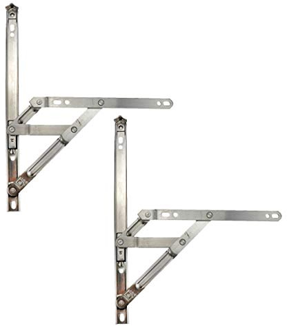 Rannb Casement Window Hinges 12 Inch Stainless Steel Friction Stay Hinges - 2pcs