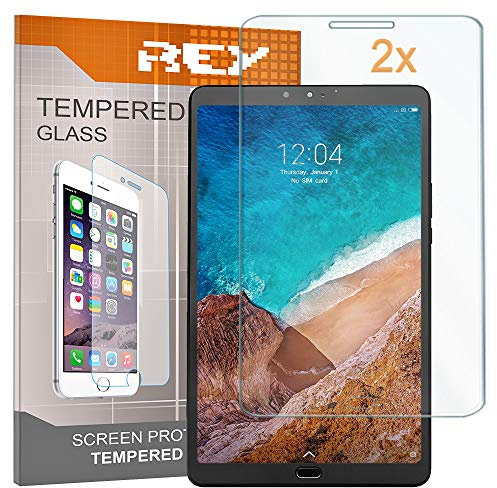 REY Pack 2X Pellicola salvaschermo per XIAOMI Mi Pad 4 Plus, Pellicole salvaschermo Vetro Temperato 9H+, di qualità Premium Tablet