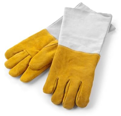 HENDI Ofenhandschuhe - Leder, 2 Handschuhen, CE-konform gemäß der Richtlinie 2016/425, Hitzebeständig bis 250°C, Länge: 460mm