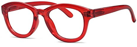 Eyekepper Katzenauge Lesebrille - Übergroße Stilvolle Lesehilfe für Damen Rot +2.50