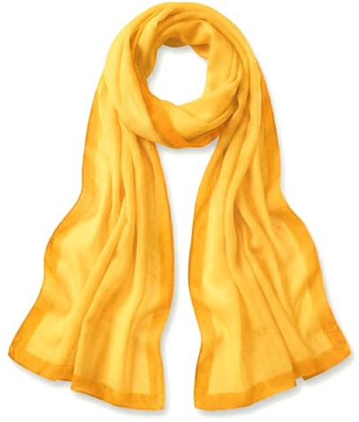 TigerTie Damen Chiffon Schal Halstuch – Luftig und angenehm zu tragen – 160 x 36 cm, einfarbig unicolor