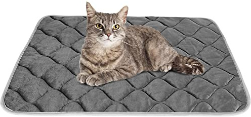ULIGOTA Self Warming Cat Bed Self Heating Cat Mat Thermal Pet Bed Mat Self-Warming Dog Crate Pad 20x16